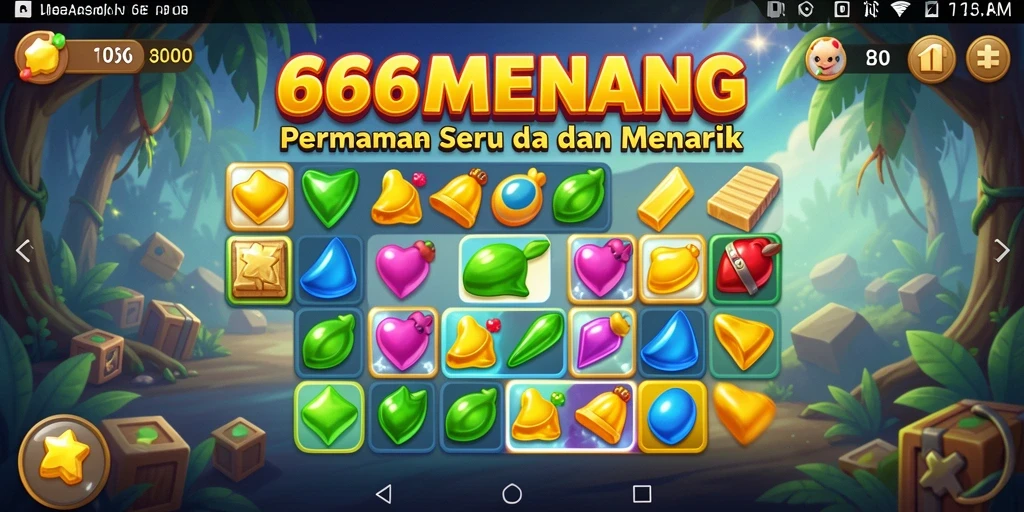 Tampilan gameplay seru dari 666MENANG dalam kategori Match-3.