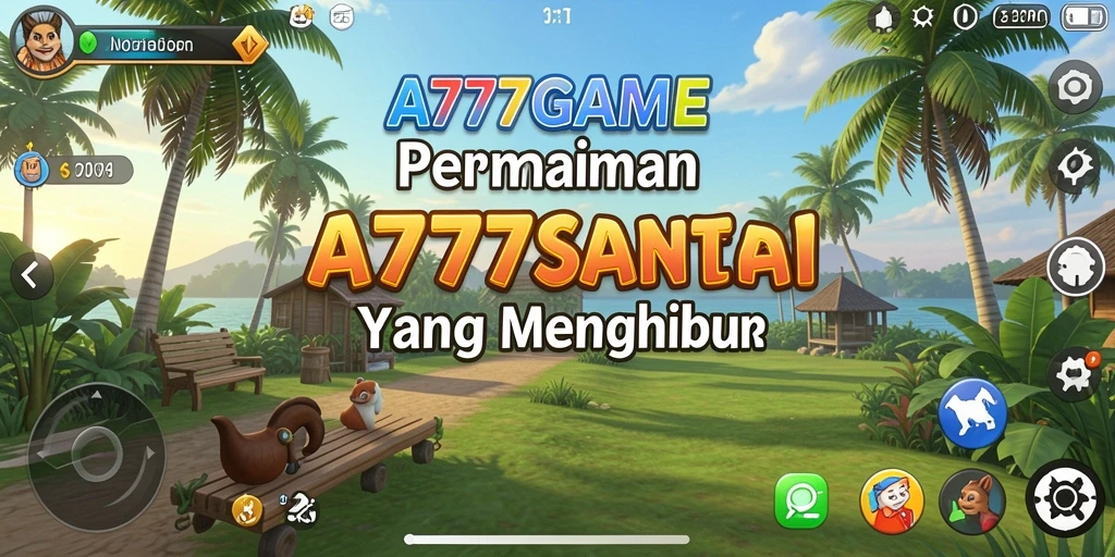 Tampilan gameplay A777GAME yang penuh warna dan menarik.