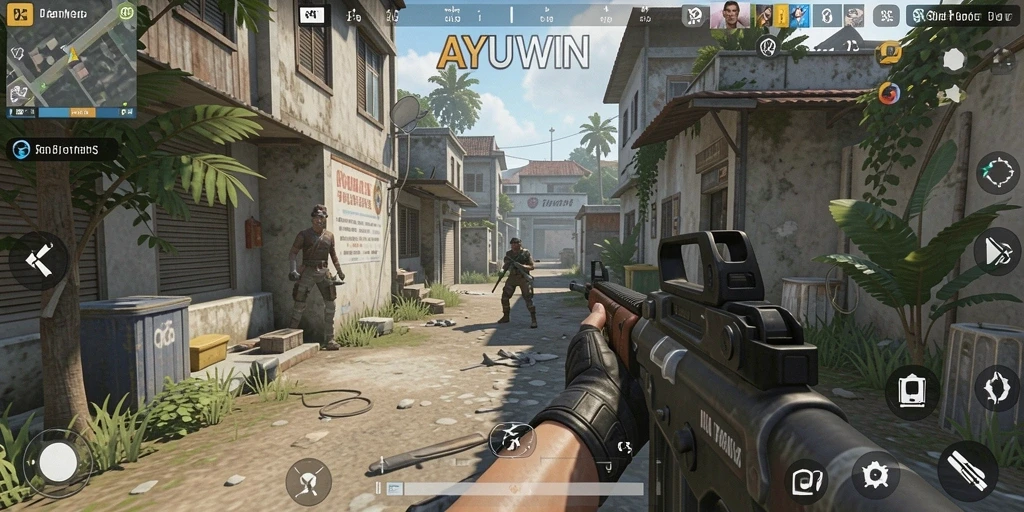 Gameplay AYUWIN yang mendebarkan dalam aksi FPS.