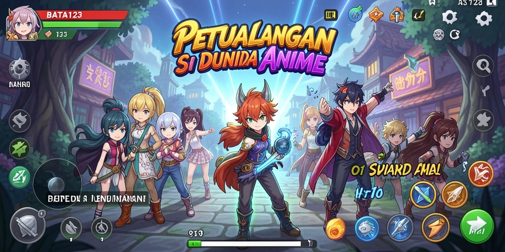 Gameplay menarik di BATA123 dengan karakter anime.