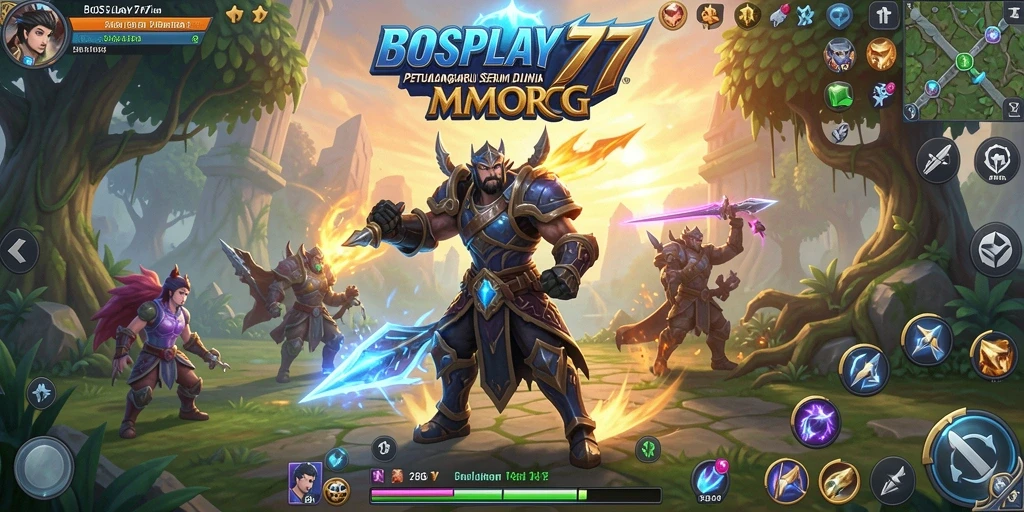 Screenshot menunjukkan aksi seru dalam pertempuran MMORPG.