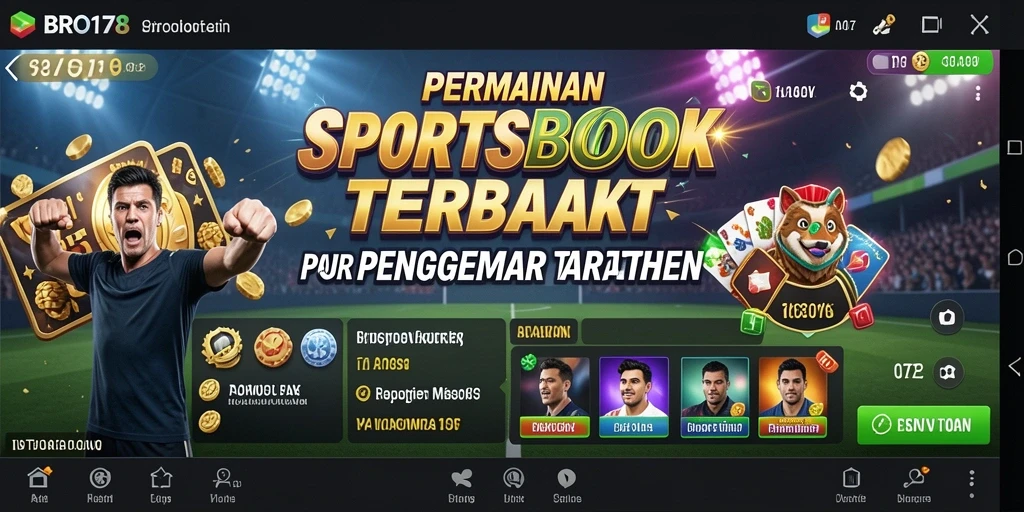 Tampilkan gameplay menarik dalam aplikasi Sportsbook BRO178.