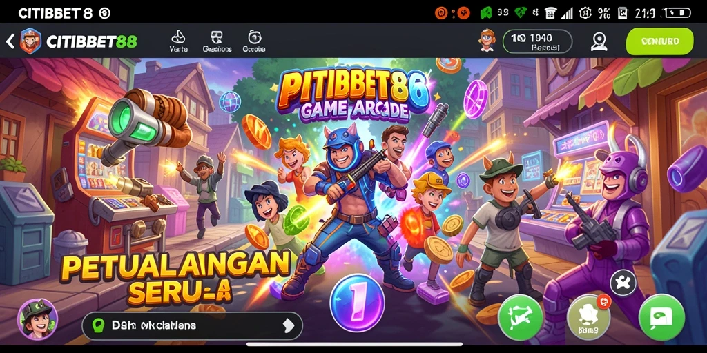 Tampilan gameplay CITIBET88 yang menampilkan aksi seru dalam game Arcade.