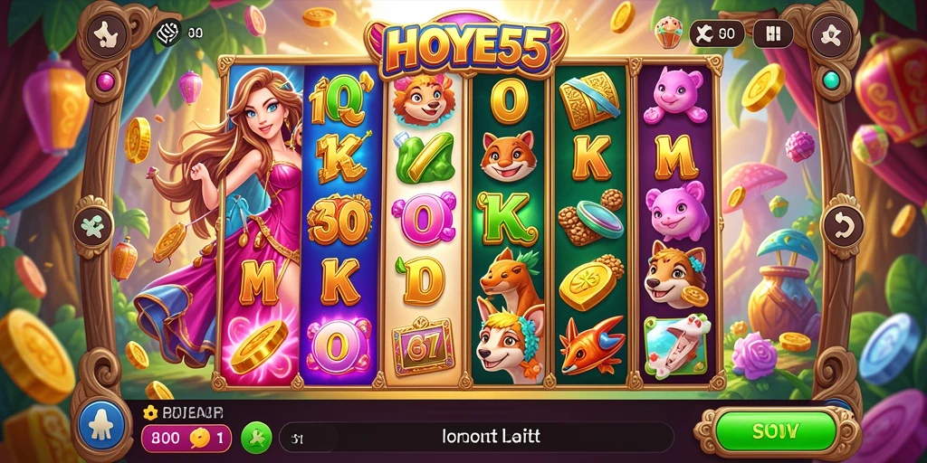 Screenshot gameplay HOYE55 yang menunjukkan keseruan bermain Slot.