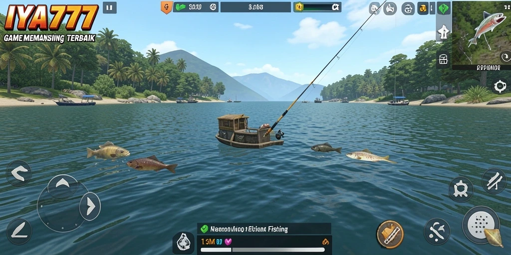 Tampilan gameplay IYA777 yang menarik dan seru saat memancing.