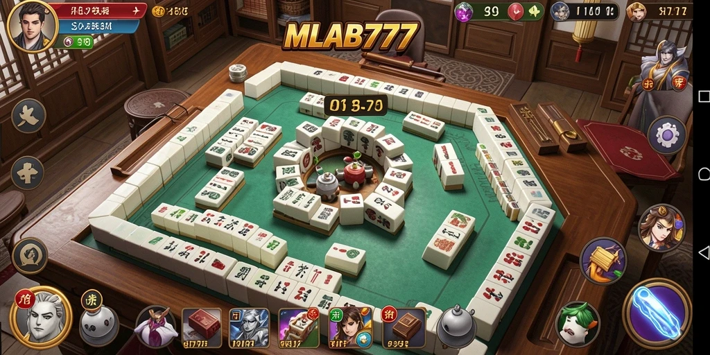 Tampilan aksi gameplay Mahjong yang seru dan menantang.