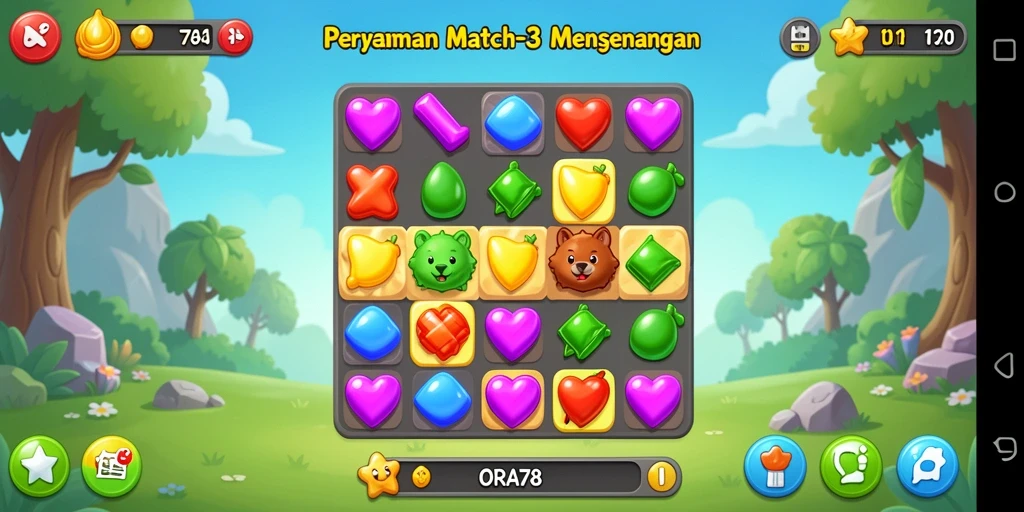 Gameplay seru dan penuh warna dari ORA78 yang menantang.