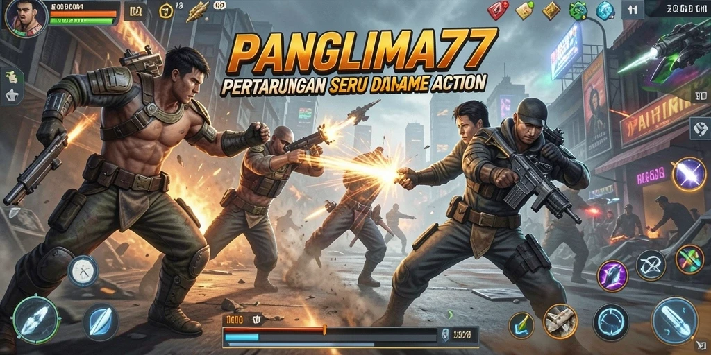 Tampilan seru dari gameplay <strong>PANGLIMA77</strong> yang penuh aksi.