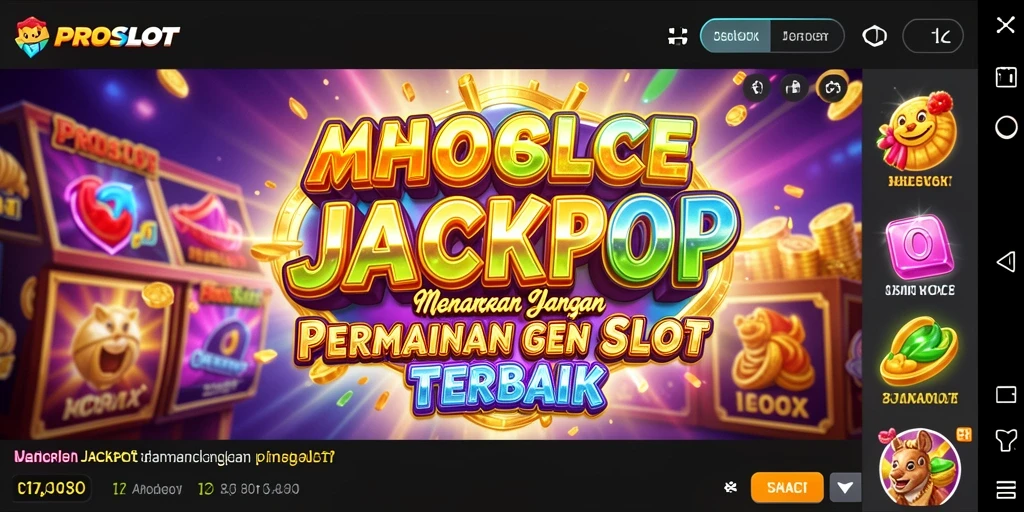 Screenshot gameplay PROSLOT dengan berbagai fitur slot yang menarik.