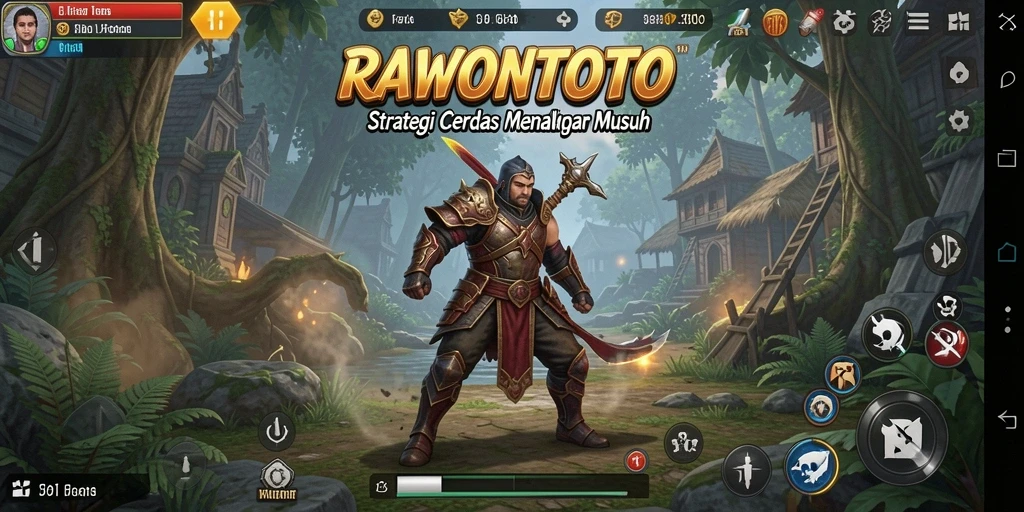 Tampilan gameplay strategis yang intens dan menarik di RAWONTOTO.